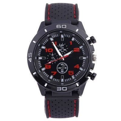 Rubber Fashion Sports Men's Watch Car Line Strap Silicone Student Watch